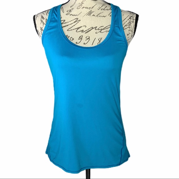 Athleta Aqua Blue Athletic Tank Top Sz S - Picture 1 of 6